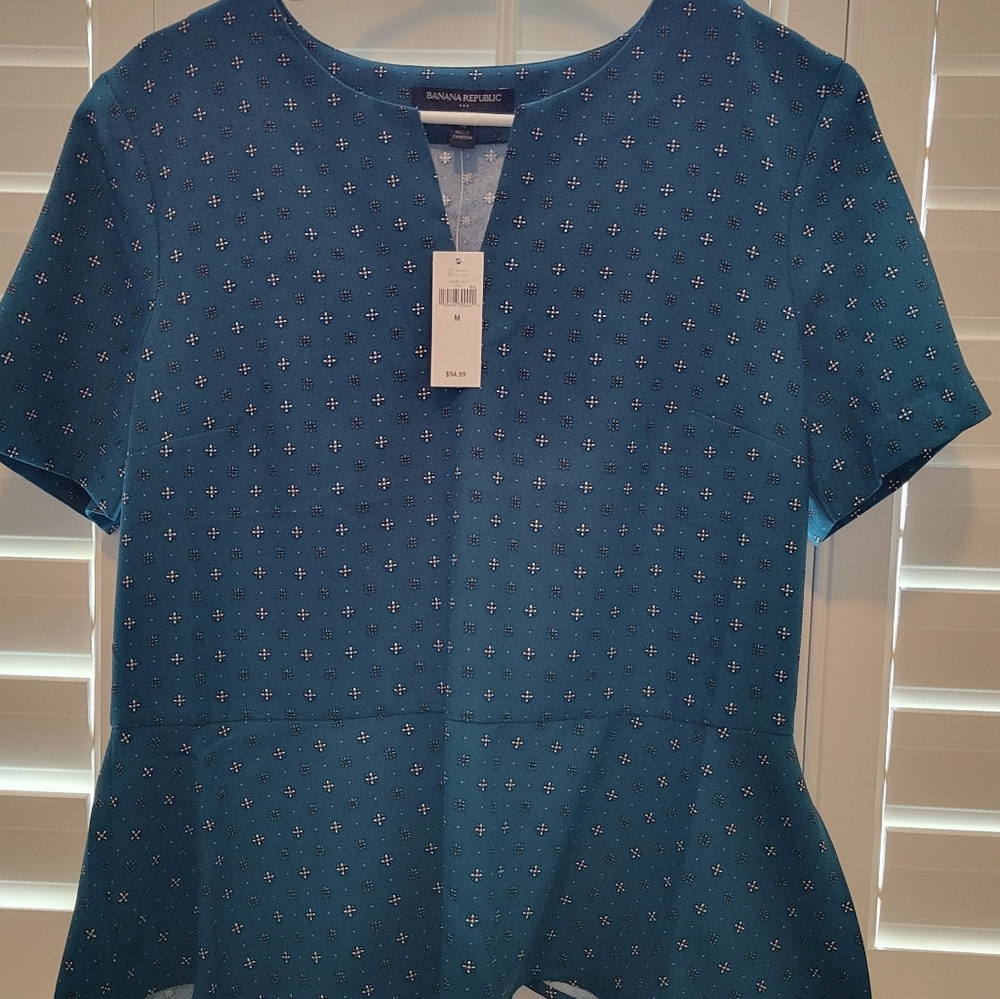 Flared ruffle waist blouse